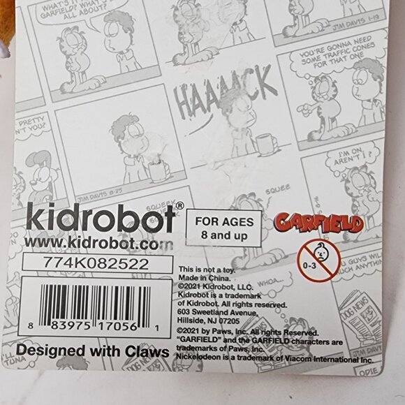 Garfield Plush Toy With Suction Cups 8" Officially Licensed Nickelodeon NEW - Picture 7 of 10